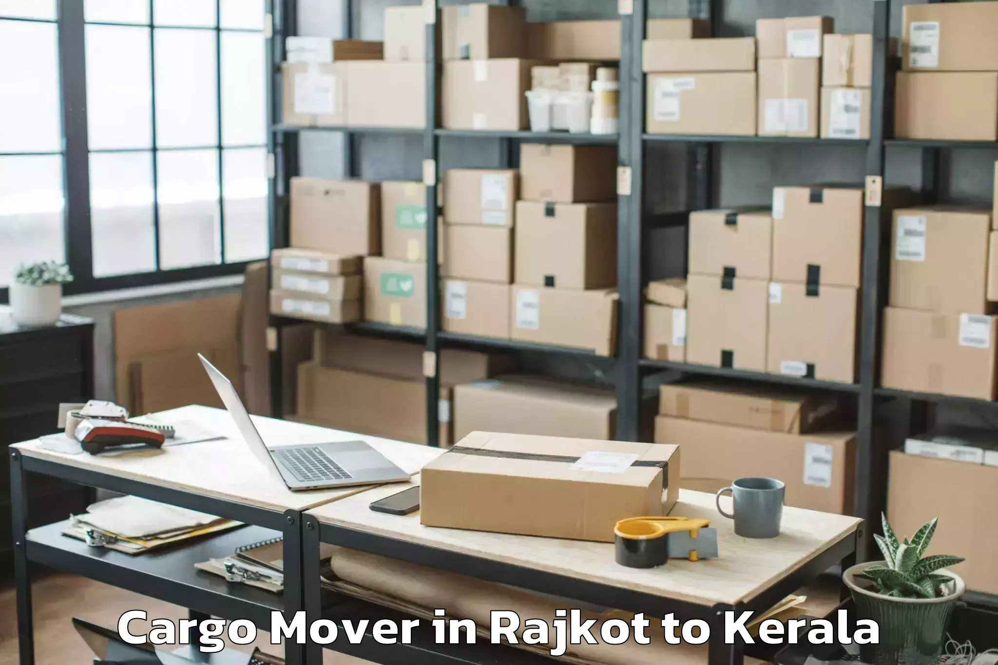 Professional Rajkot to Naduvannur Cargo Mover